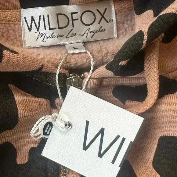 Wild Fox “Preppy Kitty Leopard” Print Everyday Hooded Sweatshirt Size Large NWT! - Picture 14 of 15